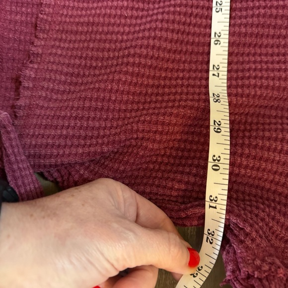 Altar'd State Distressed Oversized V-Neck - Picture 7 of 8